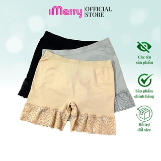 Quần mặc váy seamless iMERRY hỗ trợ nâng mông ,dệt liền thoáng khí,phối ren cao cấp VQ079