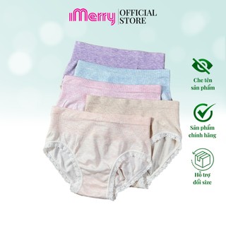 Quần lót seamless nữ iMERRY dệt liền ống quần phối ren tinh tế, co giãn thoải mái VQ049