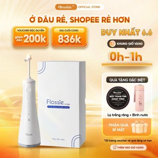 Máy tăm nước Flossie với vòi phun 2 chiều, công nghệ đầu xoay 360 độ, làm sạch nhanh bảo hành 12 tháng
