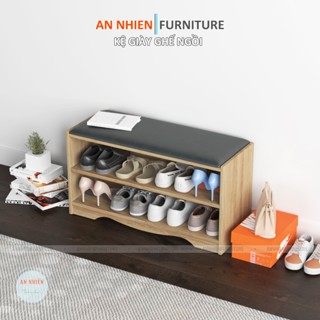 Kệ Để Giày Dép Kết Hợp Ghế Nệm Ngồi Thay Giày - Nội Thất An Nhiên (TG03)