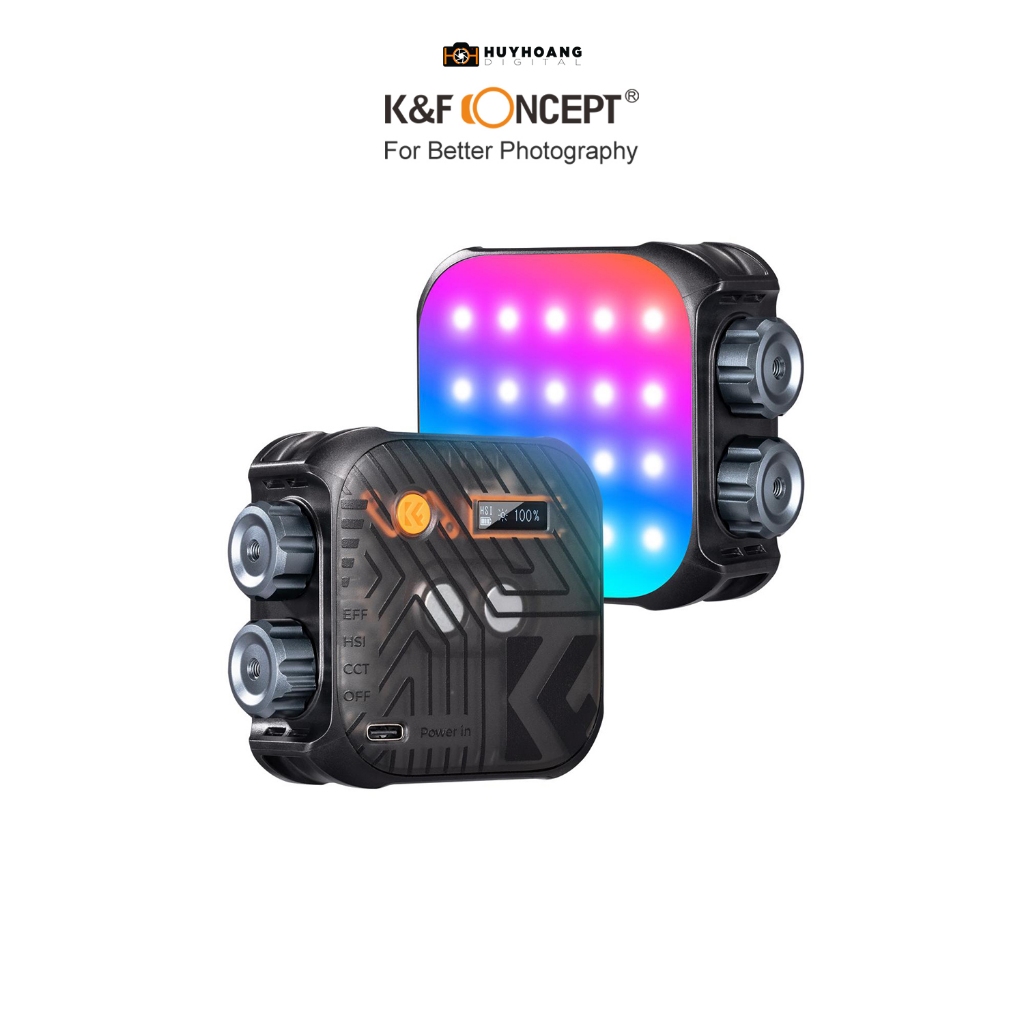 Đèn LED K&F CONCEPT RGB 2500-9900K CRI 96+ 6W | KF34.036 - RGB 2500-9900K