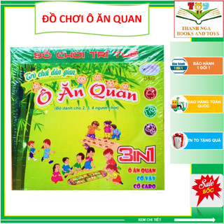 Đồ Chơi Trí Tuệ 3 in 1 - Ô Ăn Quan - Cờ Vây - Cờ Caro - Trò Chơi Dân Gian