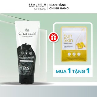 Tẩy Tế Bào Chết Mặt Dạng Gel ISK Charcoal Peeling Than Hoạt Tính Giảm Bã Nhờn Làm Sạch Da Dung Tích 180ml