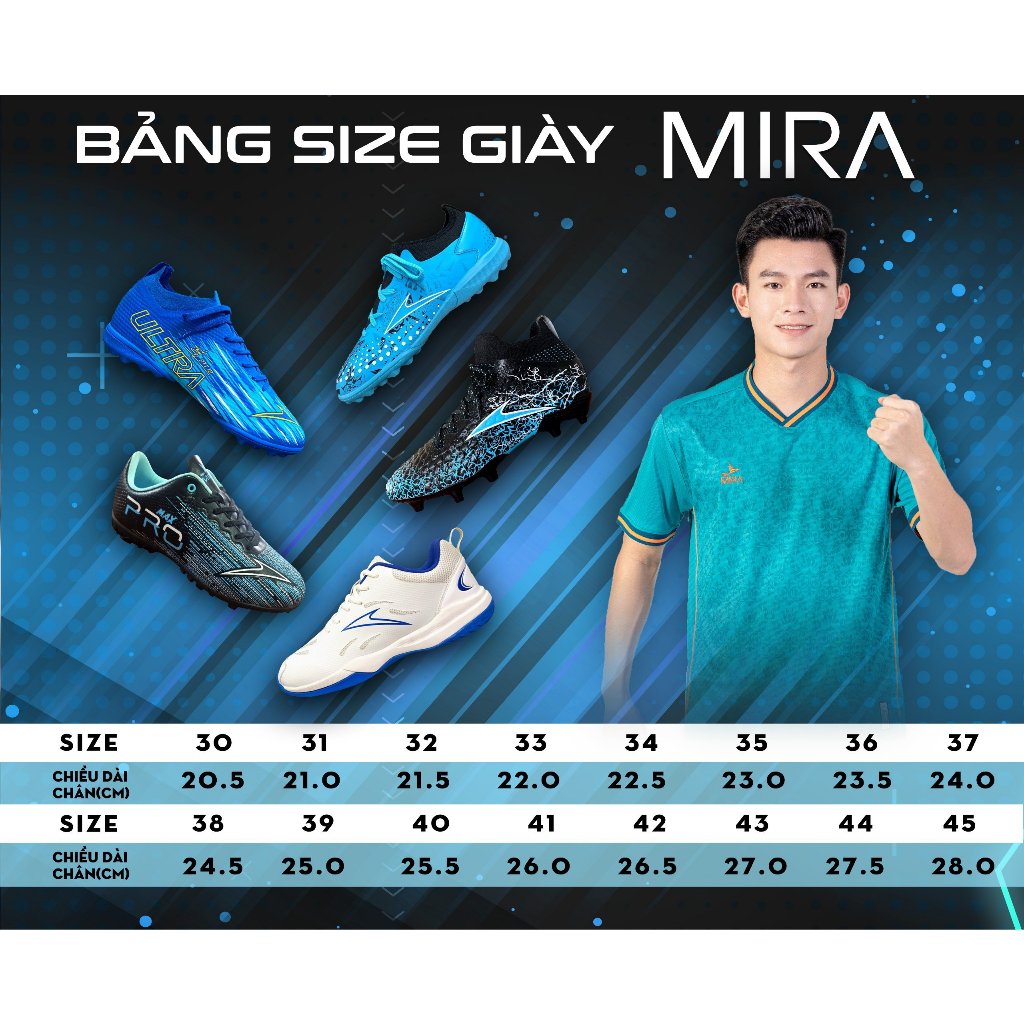 Giày thể thao, Giày bóng đá đế đinh Trẻ em Mira Pro TF