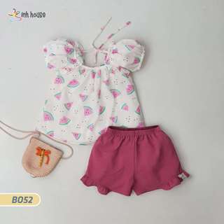 B052_Set Bộ Xinh House Cho Bé Gái họa tiết Dưa Hấu