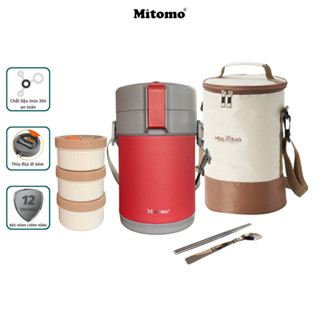 Hộp cơm giữ nhiệt văn phòng cap cấp Mitomo LCH-7086 chính hãng - Bảo hành 12 tháng .