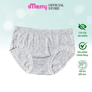 Quần lót seamless nữ iMERRY dệt liền, ống quần phối ren tinh tế, co giãn thoải mái VQ051