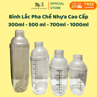 Bình lắc pha chế hồng trà trà sữa cocktail bằng nhựa