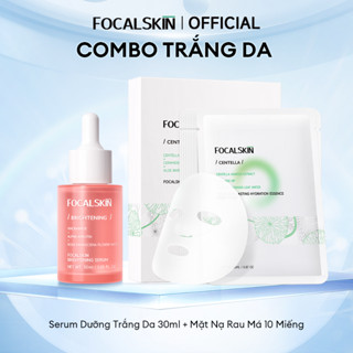 FOCALSKIN Dưỡng Trắng Da Nhạy Cảm Serum Vitamin C Niacinamide B3 Alpha Arbutin + Mặt Nạ Giấy B5 Rau Má Dưỡng Ẩm Phục Hồi