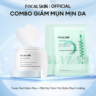 Toner Pad Tẩy Tế Bào Chết BHA + Mặt Nạ Đất Sét/ Mặt Nạ Giấy Tràm Trà Vitamin C B5 FOCALSKIN Giảm Mụn Kiềm Dầu