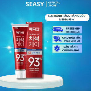 Kem đánh răng hàn quốc trắng răng median dental iq 93% 120g giúp trắng răng và ngăn ngừa mảng bám