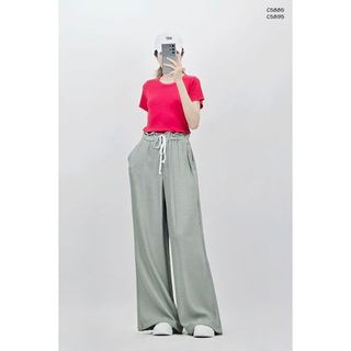 C5885, c5886, c5887 & c5888 - quần ống rộng lưng thun, cột nơ, túi hông