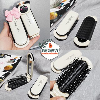  Lược Chải Tóc Gỡ Rối Mini Chống Tĩnh Điện Có Gương Lược Gấp Gọn Kèm Gương Họa Tiết Hoạt Hình Bỏ Túi 