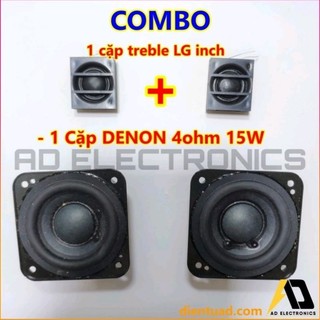 Củ loa DENON sb550 2.25inch 4ohm 15W và treble LG 1inch diy loa bluetooth mini