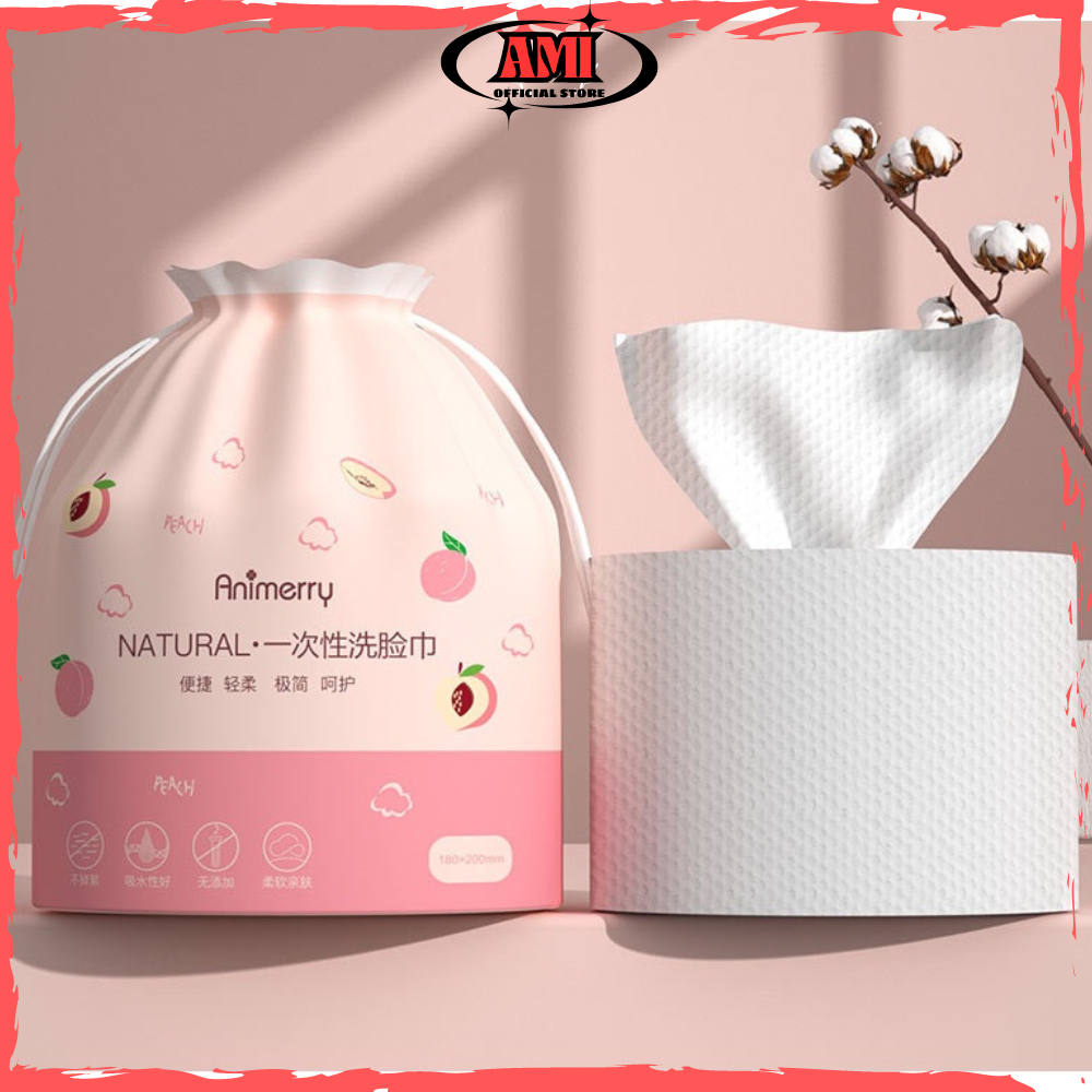 Khăn Mặt Khô Đa Năng dùng 1 lần Animerry lau mặt lau khô, lau ướt AMI