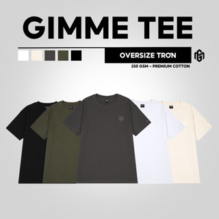 [ NEW ] Áo Thun Trơn Oversize Unisex Gimme Hình Thêu Logo - Cotton 250gsm 2 Chiều - GMT31