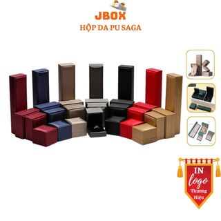 Hộp đựng nhẫn da pu SAGA JBOX nhận in Logo hộp đựng dây chuyên cầu hôn nhẫn cưới hộp đựng trang sức