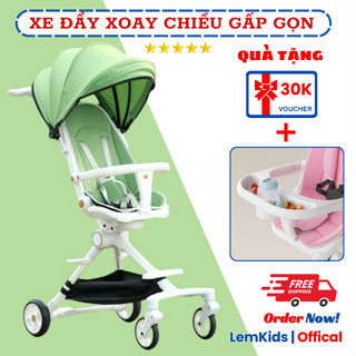 Xe Đẩy Gấp Gọn Cho Bé, Xe Đẩy Cho Bé LK COMPACT Màu Xanh Cốm Đặc Biệt