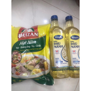 combo2 dầu ăn simly đậu nành 1lit va 1hat nêm 1kg