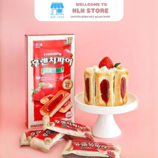 Bánh nướng french pie haitai nhân dâu hộp 192g nhập khẩu hàn quốc klk store