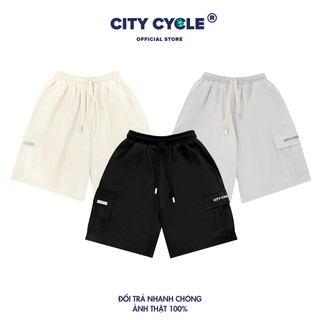 Quần Short Local Brand Túi Hộp Kaki City Cycle form rộng oversize unisex