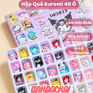 Hộp quà 40 món Kuromi bí mật tặng kèm móc khoá hộp quà kuromi siêu cute anhdochoi
