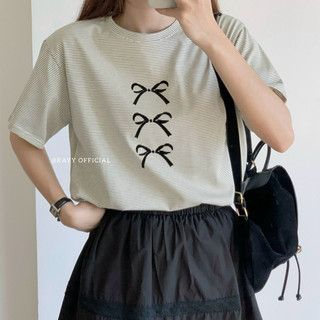 KAYY. Áo pull kẻ in nơ _ p1267