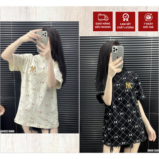 Áo Phông Nam Mờ Lờ Bê In Logo Full Áo Siêu Đẹp - Áo Phông Nam Nữ M.L.B Thêu Chữ NY Siêu Nét