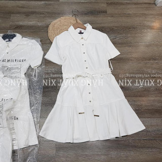 Đầm váy CK body kết hợp đuôi cá màu trắng hàng xuất dư xịn