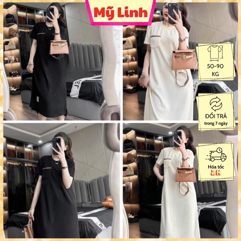 Đầm thun poly đi chơi xinh (1091)