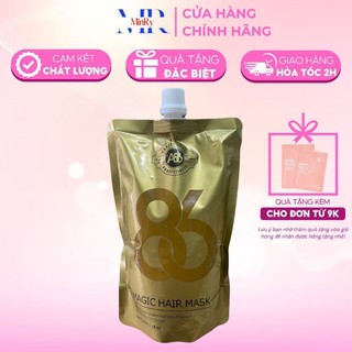Hấp dầu A86 phục hồi bổ sung dưỡng chất tóc mềm mượt, tăng độ đàn hồi Collagen Magic Hair Mask 500ml | HAIRSHOP MINRY