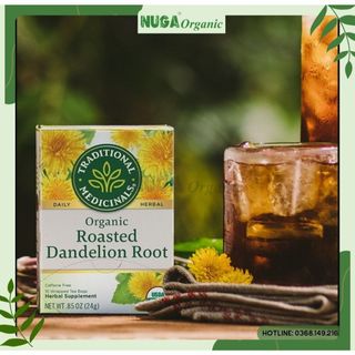 Trà hữu cơ Bồ Công Anh (Organic Roasted Dandelion Root Tea) - Traditional Medicinals - 16 gói