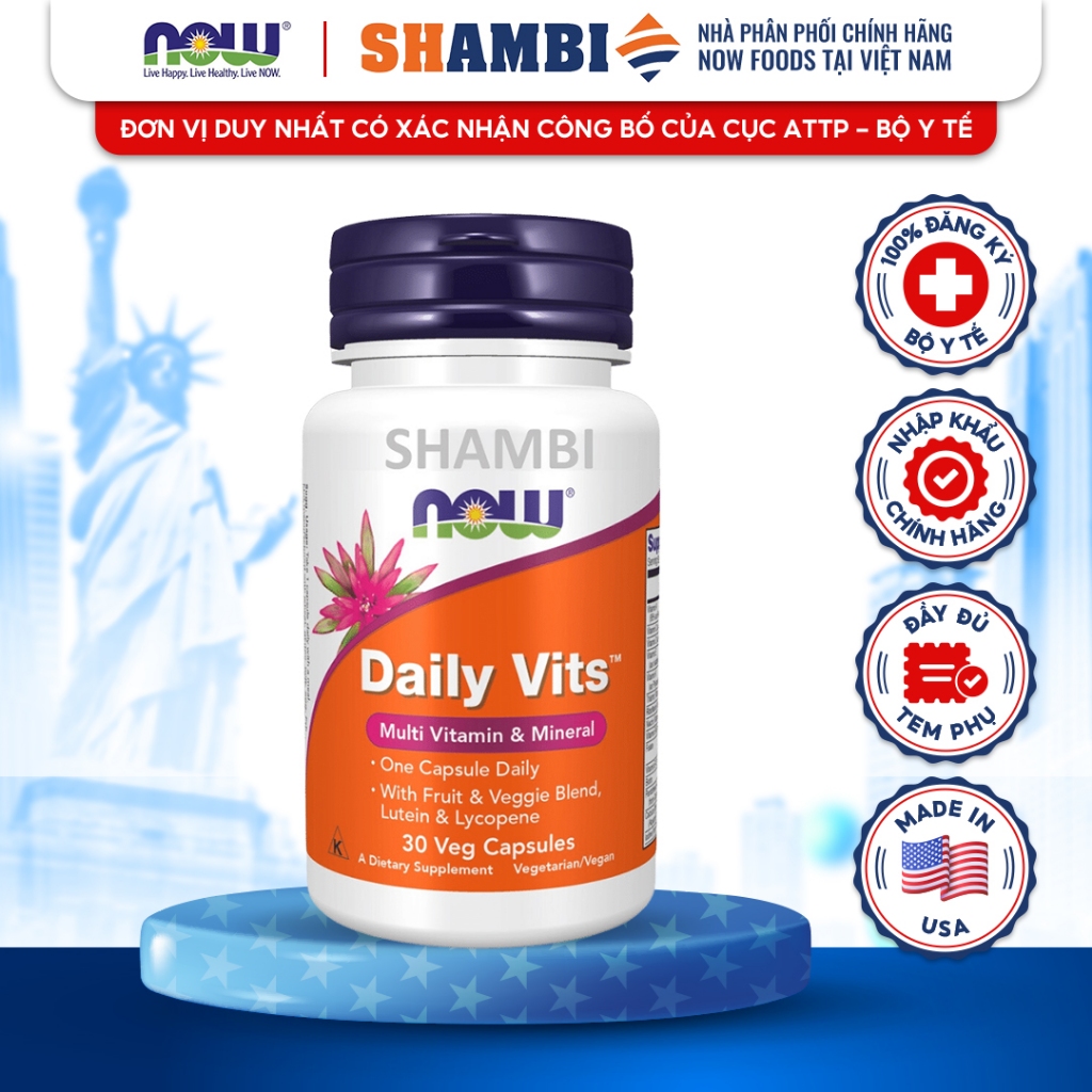 Viên Uống NOW FOODS Daily Vits Bổ Sung Vitamin, Khoáng Chất Cần Thiết Cho Cơ Thể