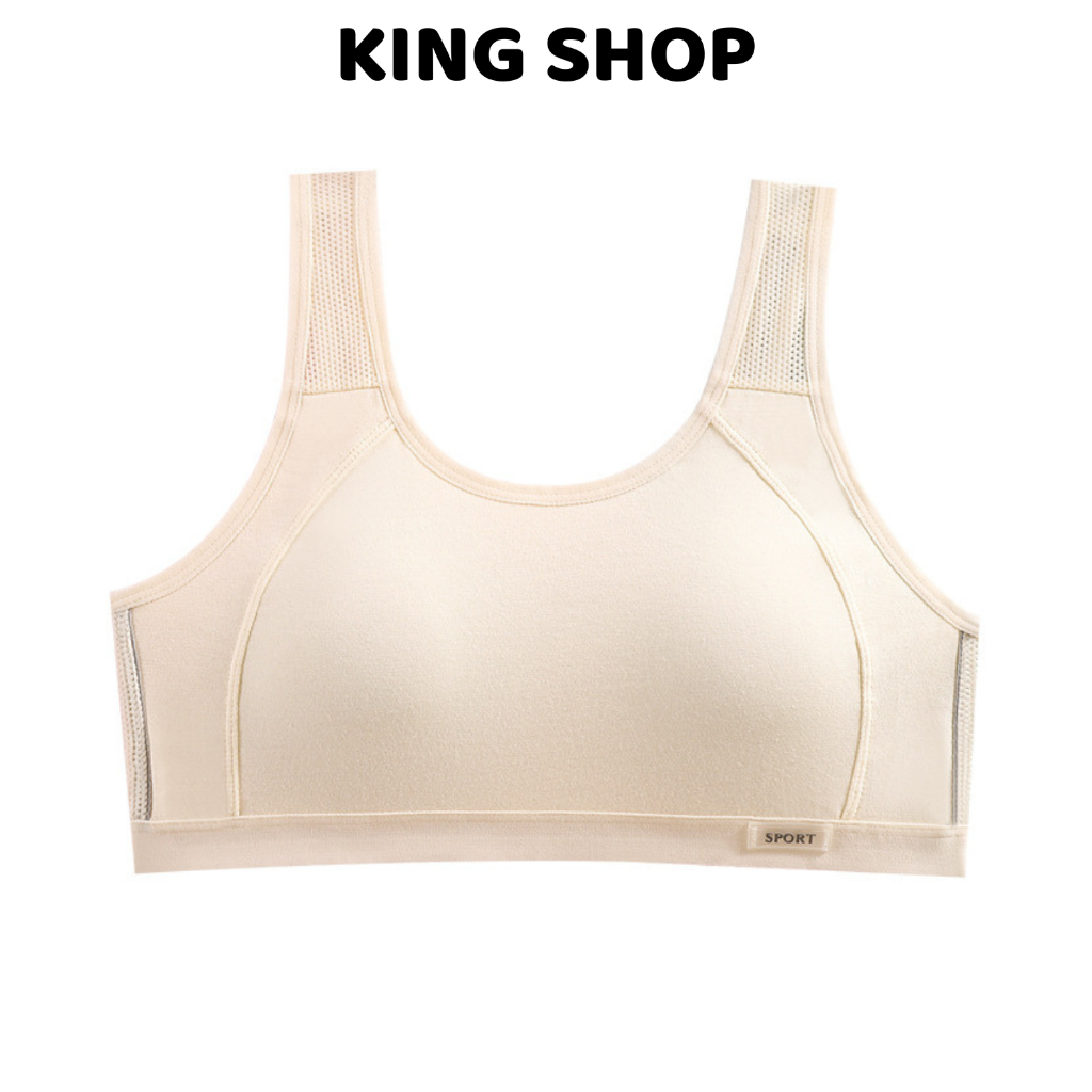 Áo Lá Cho Bé Gái Cấp 2-3 Có Đệm Mút Sport, Áo Lót Cotton Thoáng Khí Mềm Mịn Mát King Shop A-611