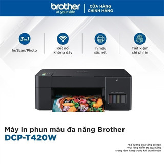Máy in phun màu đa năng brother dcp-t420w - hàng brother việt nam