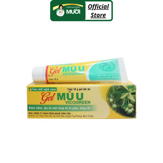 Giảm viêm, dịu và mát vùng da bị giộp, bỏng rát Gel Mù U Vicogreen hộp 1 tuýp 10g gel bôi da