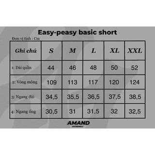 Quần Short Amand Easy - peasy Basic Short - Black/ Red/ Grey QS020