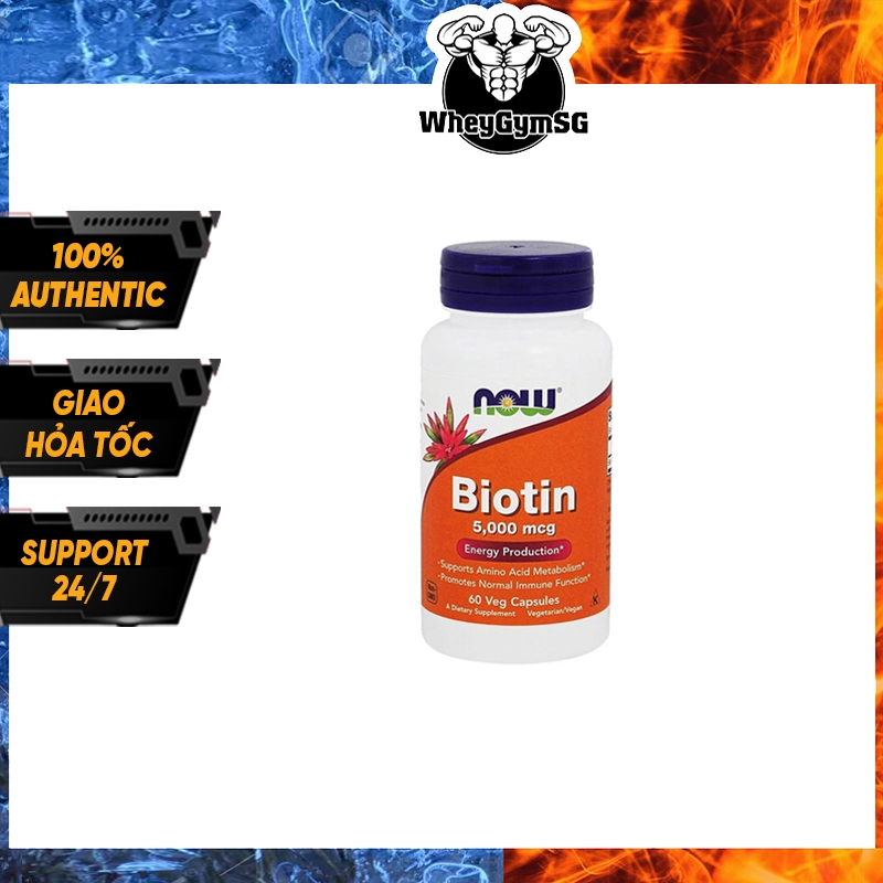 Viên Uống Now Biotin Hỗ Trợ Mọc Tóc Đẹp Tóc - Từ Mỹ  - 100% Authentic