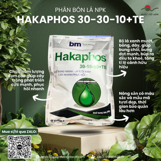 Phân bón lá npk - hakaphos 30-10-10+te - 500g