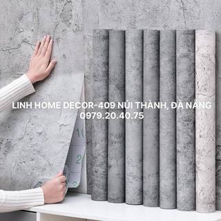 Combo 3m giấy dán tường giả bê tông có keo sẵn, khổ rộng 1,2m