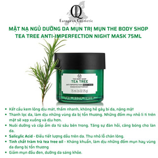 Mặt Nạ Ngủ Tea Tree Anti-Imperfection Night Mask The Body Shop 75ml