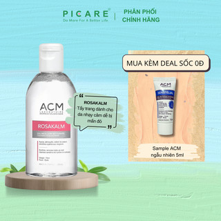 Nước tẩy trang dùng cho da mặt và mắt ACM Rosakalam Cleansing Micellar Water 250ml