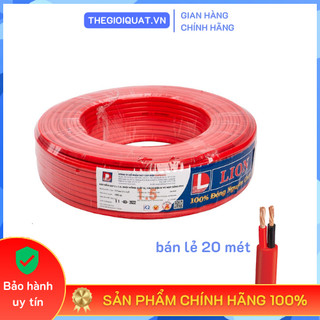 Dây điện đôi mềm bọc dẹp Daphaco bán lẻ cuộn 20 mét - Hàng chính hãng
