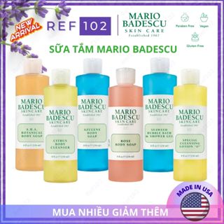 Sữa tắm Mario Badescu Botanical Body Soap AHA hiệu quả cho da mụn lưng & Gel tắm tạo bọt [Bill Hãng]
