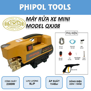 Máy rửa xe tiện lợi, máy xịt rửa đa năng, tặng kèm đầy đủ phụ kiện