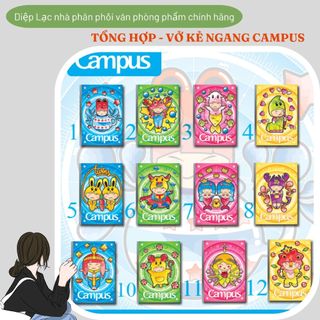 Vở kẻ ngang Campus Smart 12 cung hoàng đạo - có chấm (80 trang – 120 trang – 200 trang) NBBSMA80 - NBBSMA120 -NBBSMA200