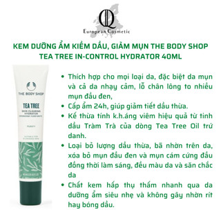 Sữa dưỡng ẩm da mụn tea tree the body shop mattifying lotion 40ml
