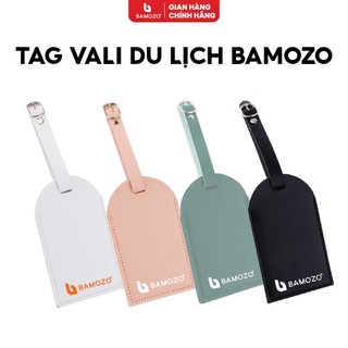 Thẻ name tag hành lý du lịch gắn vali da PU Bamozo