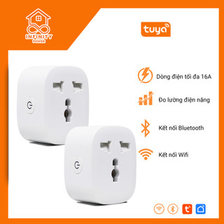 Combo 2 Ổ Cắm Điện Wifi Thông Minh 16A, 3500W, Hẹn Giờ, Điều Khiển Từ Xa, Đo Điện Năng Tiêu Thụ, Google & Alexa