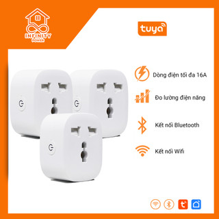 Combo 3 Ổ Cắm Điện Wifi Thông Minh, hẹn giờ, điều khiển từ xa, đo điện năng tiêu thụ, Google & Alexa